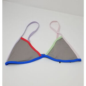 Tavik Jett Sand Triangle Swim Bikini Top Sz L NWT